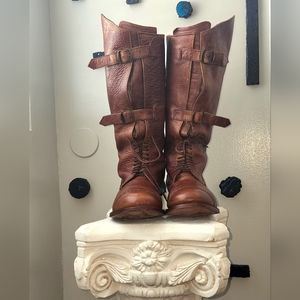 ANOUK Brown Leather Knee High Boot Size 10